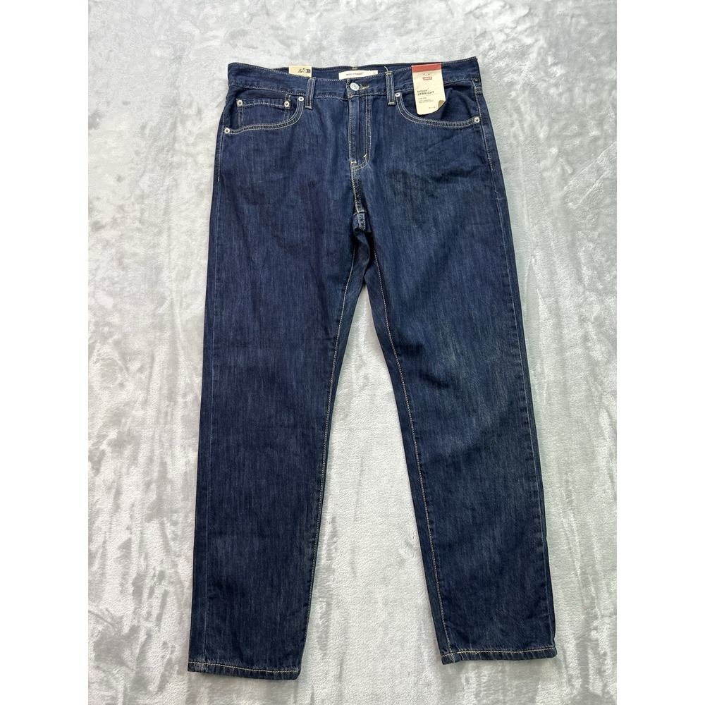 New Levis Middy Straight Leg Soft Denim Blue Jeans Women 31 L30 Mid Rise Casual